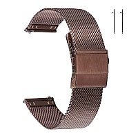 Eache Stainless Steel Mesh Watch Band For Galaxy Watch3 41Mm Mystic Bronze Quick Release Adjustable Mesh Watch Straps 20Mm Retro