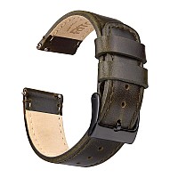 Ritche 20Mm Classic Genuine Leather Watch Band Quick Release Vintage Watch Bands For Omega X Swatch Moonswatch For Men Women Com