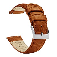 12Mm Toffee Brown Barton Alligator Grain Quick Release Leather Watch Bands