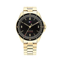 Tommy Hilfiger Mens Quartz Stainless Steel And Link Bracelet Watch Color Gold Model 1791903