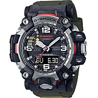 Gshock Men New Thinner Carbon Mudmaster Watch Solar Green