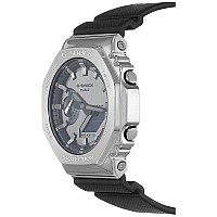 Casio G-Shock Men'sMetal Covered Analog Digital Grey Dial Resin Band GM-2100-1ADR, Black, Strap, Black, Strap