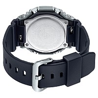 Casio G-Shock Men'sMetal Covered Analog Digital Grey Dial Resin Band GM-2100-1ADR, Black, Strap, Black, Strap