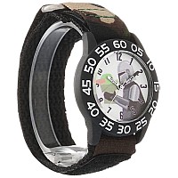 Star Wars The Manalorian Kids Plastic Time Teacher Analog Quartz Nylon Strap Watch Blackblack