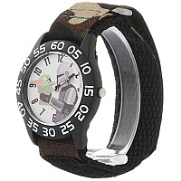 Star Wars The Manalorian Kids Plastic Time Teacher Analog Quartz Nylon Strap Watch Blackblack