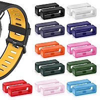 Molain 22Pcs Rubber Replacement Watch Band Strap Loops, Silicone Watch Band Holder, Watch Strap Keeper, Smartwatch Band Retainer Loop, Watch Fastener Rings (20mm, 11 Colors)