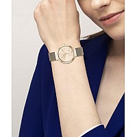 Tommy Hilfiger Womens Quartz Watch With Carnation Gold Steel Strap 15 Model 1782471