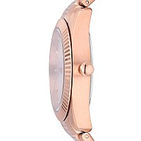 Fossil Womens Scarlette Mini Quartz Stainless Steel Threehand Watch Color Rose Gold Model Es5200