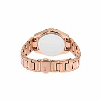 Fossil Womens Scarlette Mini Quartz Stainless Steel Threehand Watch Color Rose Gold Model Es5200