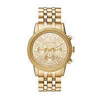 Michael Kors Hutton Chronograph Goldtone Stainless Steel Mens Watch Model Mk8953