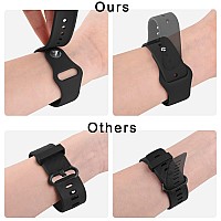 Yiled Silicone Watch Bands Quick Release 20Mm 22Mm Soft Sport Replacement Watch Strap For Women Men 22Mm Blackwhitegray