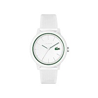 Lacoste1212 Mens Quartz Plastic And Silicone Strap Watch Color White Model 2011169