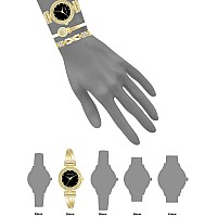 Anne Klein Womens Premium Crystal Accented Bangle Watch And Bracelet Set