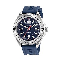 Nautica Mens Napcws304 Clearwater Beach Blue Silicone Strap Watch