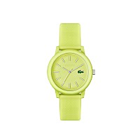 Lacoste 1212 Womens Tr90 Quartz Watch With Yellow Rubber Strap Bright Yellow Model 2001316