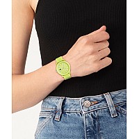 Lacoste 1212 Womens Tr90 Quartz Watch With Yellow Rubber Strap Bright Yellow Model 2001316