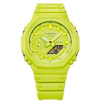 Gshock Analogdigital Carbon Core Guard Toneontone Volt Yellow Resin Strap Watch Ga21009A9