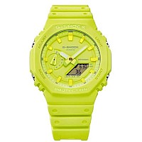 Gshock Analogdigital Carbon Core Guard Toneontone Volt Yellow Resin Strap Watch Ga21009A9