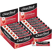 Chapstick Classic Skin Protectant Strawberry 015 Ounce Stick 24 Count Pack Of 1