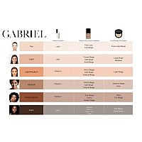 gabriel cosmetics, Moisturizing Liquid Foundation, Natural, Paraben Free, Vegan, gluten-free, cruelty-free, Non gMO, Infused with Vitamins A & E, Full coverage, (Soft Beige)