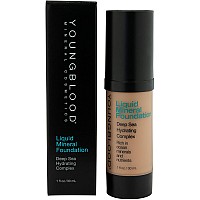 Youngblood Mineral Cosmetics Liquid Mineral Foundation, Golden Sun (Old Version) | Full Coverage Mineral Lightweight Makeup | Vegan, Cruelty Free, Paraben Free