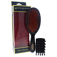 Mason Pearson Junior Hair Brush, Bristle & Nylon, Dark Ruby