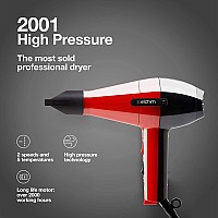 Elchim 2001 High Pressure Hair Dryer - Red/Black, 1 Count