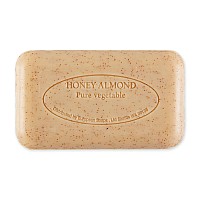 Pre de Provence Artisanal French Moisturizing Soap Bar, Shea Butter Enriched, Quad Milled for Long Lasting Rich Smooth Lather, 5.3 Ounce, Honey Almond