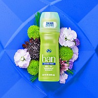 Ban Powder Fresh 24-hour Invisible Antiperspirant, Roll-on Deodorant for Women and Men, Underarm Wetness Protection, with Odor-fighting Ingredients, 3.5oz