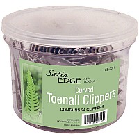 Satin Edge Toenail Clippers - Compact 24 Size Container