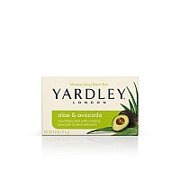 Yardley London Aloe & Avocado Naturally Moisturizing Bath Bar, Botanical Aloe & Avocado, 4 Ounce