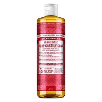 Dr. Bronner's Organic Pure Castile Liquid Soap, Rose, 16 oz