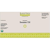 Banyan Botanicals Sesame Oil Organic Unrefined Ayurvedic Oil For Skin Hair Oil Pulling More Multiple Sizes 34Oz N