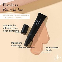 Glo Skin Beauty Satin Cream Foundation Makeup For Face Golden Full Coverage Semi Matte Finish Conceal Blemishes Even Skin