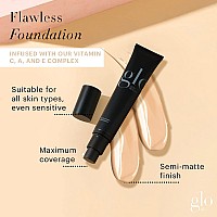 Glo Skin Beauty Satin Cream Foundation In Golden Fair Liquid Mineral Makeup 15 Shades Full Coverage Semi Matte Finish