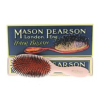 Mason Pearson Handy Boar Hair Brush - Pink, Compact Size