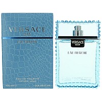 Versace Man Eau Fraiche Deodorant Spray, Edt Spray 3.4 Oz, 3.4 Fl Oz (Pack of 1) - Experience the refreshing scent of Versace for men in this convenient deodorant spray, perfect for daily use.