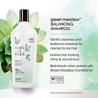 Bain De Terre Green Meadow Balancing Shampoo Gentle Cleansing For Soft Silky Hair With Argan Monoi Oils Parabenfree Color