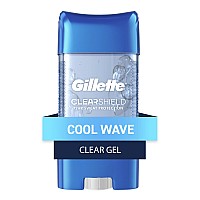 Gillette Antiperspirant And Deodorant For Men Clear Gel Cool Wave Scent 38 Oz