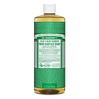 Dr. Bronner's - Pure-Castile Liquid Soap (Almond, 32 ounce) - Made with Organic Oils, 18-in-1 Uses: Face, Body, Hair, Laundry, Pets and Dishes, Concentrated, Vegan, Non-GMO