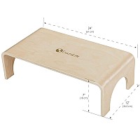 Earthlite Wooden Step Stool 7 High Large Surface Strong Stable Bed Step Foot Stool Massage Stepup