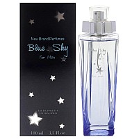 New Brand Blue Sky EDT Spray for Men, 3.4 oz