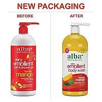 Alba Botanica Very Emollient Bath & Shower Gel, Honey Mango, 32 Fl Oz (Packaging May Vary)