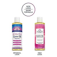 HERITAGE STORE Castor Oil, Cold Pressed, Rich Hydration for Vibrant Hair & Skin, Bold Lashes & Brows, No Hexane (8 Fl Oz)