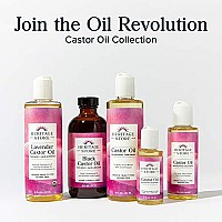 HERITAGE STORE Castor Oil, Cold Pressed, Rich Hydration for Vibrant Hair & Skin, Bold Lashes & Brows, No Hexane (8 Fl Oz)