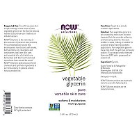 NOW Solutions, Vegetable glycerin, 100% Pure, Versatile Skin care, Softening and Moisturizing, 16-Ounce