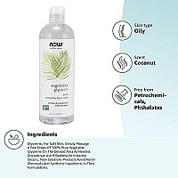 NOW Solutions, Vegetable glycerin, 100% Pure, Versatile Skin care, Softening and Moisturizing, 16-Ounce