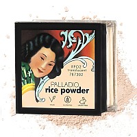 Palladio Rice Powder, Translucent, Loose Setting Powder, Absorbs Oil, Leaves Face Looking and Feeling Smooth, Helps Makeup Last Longer For a Flawless, Fresh Look