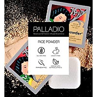 Palladio Rice Powder, Translucent, Loose Setting Powder, Absorbs Oil, Leaves Face Looking and Feeling Smooth, Helps Makeup Last Longer For a Flawless, Fresh Look