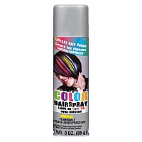 Silver Hair Spray Color 3 Oz 1 Count Instantly Transforms Your Look Ideal For Parties Cosplay